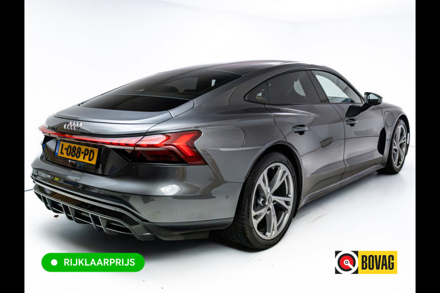 Audi e-tron GT 93 kWh | Luchtvering | Panoramadak | Daytona grijs | Leer | 20" LMV | Stoelverwarming V+A | Ambienteverlichting, Camera systeem Area View, Volledig Audi dealer onderhouden