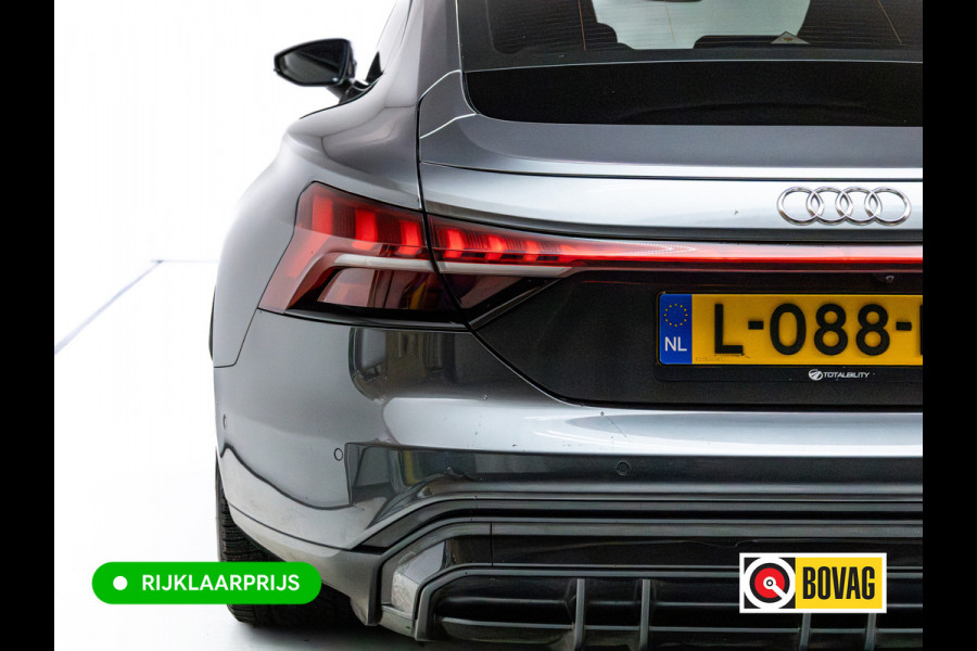 Audi e-tron GT 93 kWh | Luchtvering | Panoramadak | Daytona grijs | Leer | 20" LMV | Stoelverwarming V+A | Ambienteverlichting, Camera systeem Area View, Volledig Audi dealer onderhouden