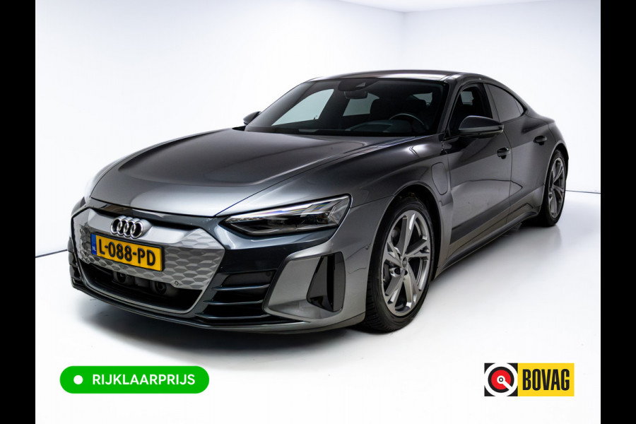 Audi e-tron GT 93 kWh | Luchtvering | Panoramadak | Daytona grijs | Leer | 20" LMV | Stoelverwarming V+A | Ambienteverlichting, Camera systeem Area View, Volledig Audi dealer onderhouden