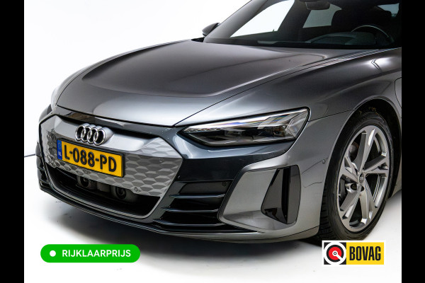 Audi e-tron GT 93 kWh | Luchtvering | Panoramadak | Daytona grijs | Leer | 20" LMV | Stoelverwarming V+A | Ambienteverlichting, Camera systeem Area View, Volledig Audi dealer onderhouden