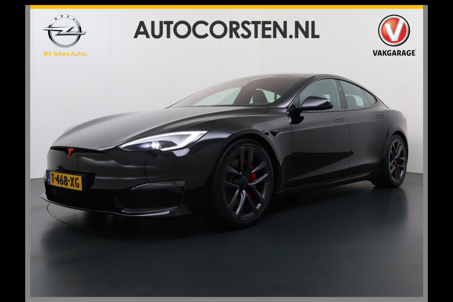 Tesla Model S 680 pk 0-100 3,1sec. Adaptive-Luchtvering FSD-4 / AutoPilot-4 Enhanced EAP ASS-Smart Summon Yoke Stuur Zelf-Parkeren / Voorrijde Long Range100kw Dual Motor  Schuifkanteldak Wi-Fi.Vb. App AEB ASR Rijstrookhulp Bordherkenning ACC ESP DodehoekDetector  Mistlampen Verwarmde-Sproeiers AWD 4 wheel Drive 1.600kg Trekvermogen Orig. NL-se auto 118.000 euro nieuw ! Fabrieksgarantie 4 jaar 80.000 en 240.000/8 jaar Accupakket!