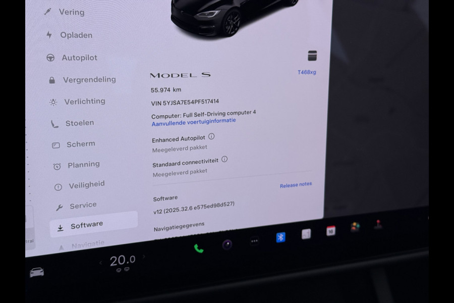 Tesla Model S 680 pk 0-100 3,1sec. Adaptive-Luchtvering FSD-4 / AutoPilot-4 Enhanced EAP ASS-Smart Summon Yoke Stuur Zelf-Parkeren / Voorrijde Long Range100kw Dual Motor  Schuifkanteldak Wi-Fi.Vb. App AEB ASR Rijstrookhulp Bordherkenning ACC ESP DodehoekDetector  Mistlampen Verwarmde-Sproeiers AWD 4 wheel Drive 1.600kg Trekvermogen Orig. NL-se auto 118.000 euro nieuw ! Fabrieksgarantie 4 jaar 80.000 en 240.000/8 jaar Accupakket!