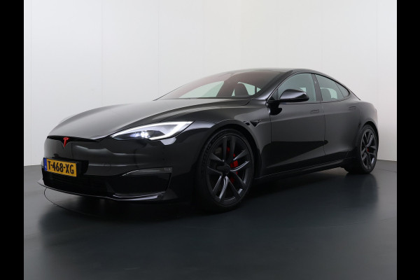 Tesla Model S 680 pk 0-100 3,1sec. Adaptive-Luchtvering FSD-4 / AutoPilot-4 Enhanced EAP ASS-Smart Summon Yoke Stuur Zelf-Parkeren / Voorrijde Long Range100kw Dual Motor  Schuifkanteldak Wi-Fi.Vb. App AEB ASR Rijstrookhulp Bordherkenning ACC ESP DodehoekDetector  Mistlampen Verwarmde-Sproeiers AWD 4 wheel Drive 1.600kg Trekvermogen Orig. NL-se auto 118.000 euro nieuw ! Fabrieksgarantie 4 jaar 80.000 en 240.000/8 jaar Accupakket!