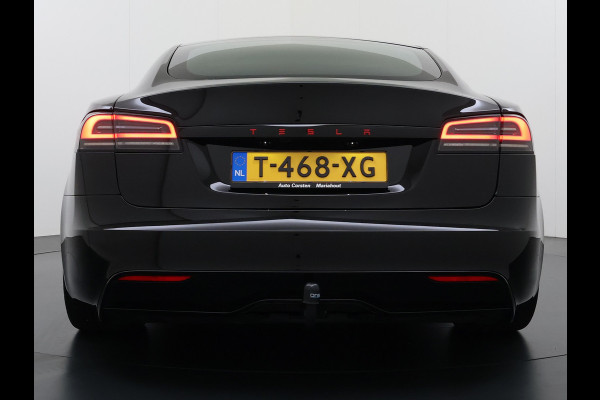 Tesla Model S 680 pk 0-100 3,1sec. Adaptive-Luchtvering FSD-4 / AutoPilot-4 Enhanced EAP ASS-Smart Summon Yoke Stuur Zelf-Parkeren / Voorrijde Long Range100kw Dual Motor  Schuifkanteldak Wi-Fi.Vb. App AEB ASR Rijstrookhulp Bordherkenning ACC ESP DodehoekDetector  Mistlampen Verwarmde-Sproeiers AWD 4 wheel Drive 1.600kg Trekvermogen Orig. NL-se auto 118.000 euro nieuw ! Fabrieksgarantie 4 jaar 80.000 en 240.000/8 jaar Accupakket!