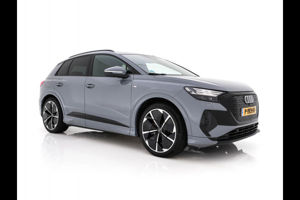 Audi Q4 e-tron 40 S-line Launch edition Competition 77 kWh [ 3-Fase-11kW ] {SOH-93%} (INCL-BTW) *HEATPUMP | LEATHER-FABRIC | SONOS-AUDIO | MATRIX-LED | ADAPTIVE-CRUISE | HEATED-SPORTSEATS | AMBIENTLIGHT | DIGI-COCKPIT | CAMERA | KEYLESS | DAB+ | NAVI-FULLMAP | TOWBAR | 21"ALU