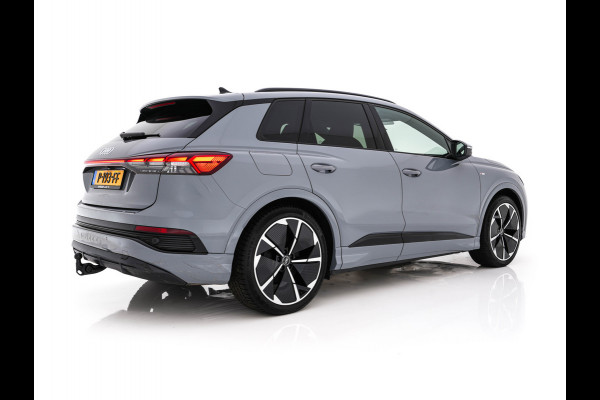 Audi Q4 e-tron 40 S-line Launch edition Competition 77 kWh [ 3-Fase-11kW ] {SOH-93%} (INCL-BTW) *HEATPUMP | LEATHER-FABRIC | SONOS-AUDIO | MATRIX-LED | ADAPTIVE-CRUISE | HEATED-SPORTSEATS | AMBIENTLIGHT | DIGI-COCKPIT | CAMERA | KEYLESS | DAB+ | NAVI-FULLMAP | TOWBAR | 21"ALU