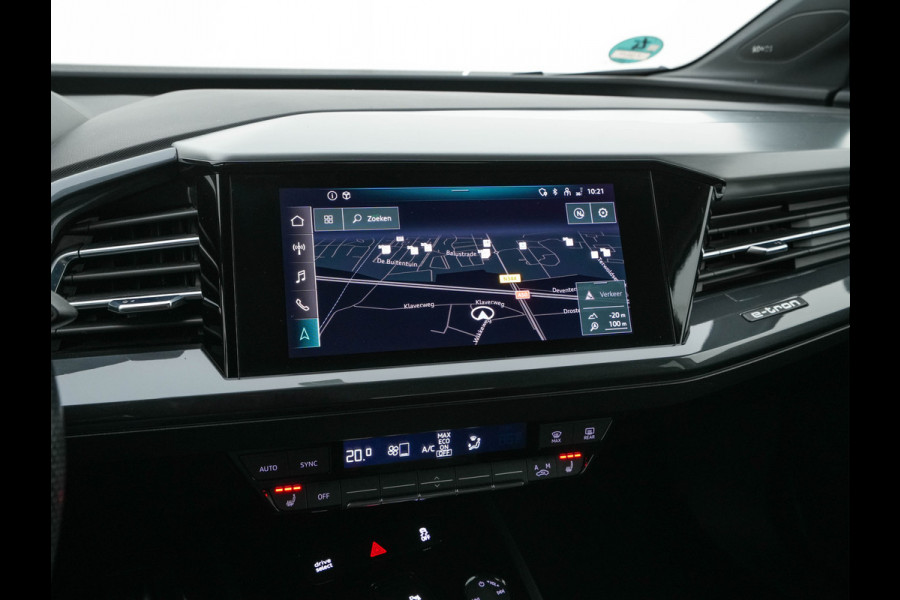 Audi Q4 e-tron 40 S-line Launch edition Competition 77 kWh [ 3-Fase-11kW ] {SOH-93%} (INCL-BTW) *HEATPUMP | LEATHER-FABRIC | SONOS-AUDIO | MATRIX-LED | ADAPTIVE-CRUISE | HEATED-SPORTSEATS | AMBIENTLIGHT | DIGI-COCKPIT | CAMERA | KEYLESS | DAB+ | NAVI-FULLMAP | TOWBAR | 21"ALU