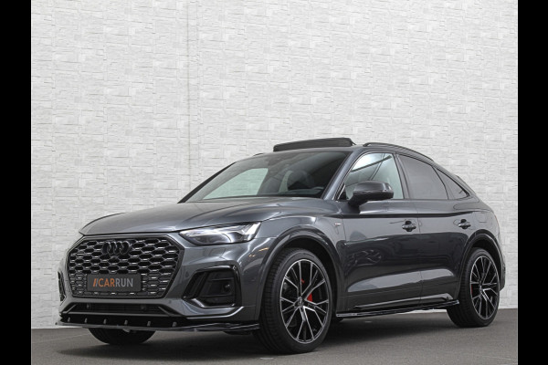 Audi Q5 Sportback 50 e S-Line | Luchtvering | Panorama | Carbon | Head-Up | Trekhaak | Keyless-Entry | Leder | Matrix-LED | Black-Optic | Standkachel | Virtual-Cockpit | Carplay | Getint Glas | Stoelverwarming | Zwarte Hemel | Draadloos Laden |