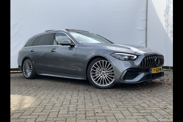 Mercedes-Benz C-Klasse Estate 180 AMG Line Pano Burmester Memory HUD Trekhaak Leer Verw+Ventilatie BOMVOL!