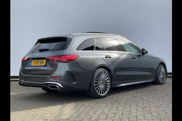 Mercedes-Benz C-Klasse Estate 180 AMG Line Pano Burmester Memory HUD Trekhaak Leer Verw+Ventilatie BOMVOL!