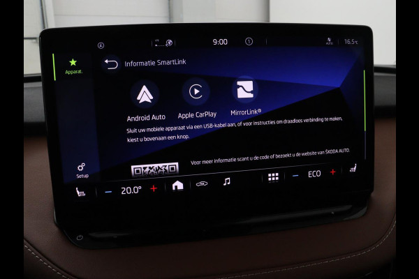 Škoda ENYAQ iV 80 | SOH 91% | Panoramadak | Trekhaak | Leder | Stoelverwarming | Camera | Sfeerverlichting | Navigatie | Carplay | Cruise control | Full LED | Keyless | Getint glas