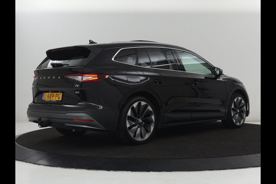 Škoda ENYAQ iV 80 | SOH 91% | Panoramadak | Trekhaak | Leder | Stoelverwarming | Camera | Sfeerverlichting | Navigatie | Carplay | Cruise control | Full LED | Keyless | Getint glas