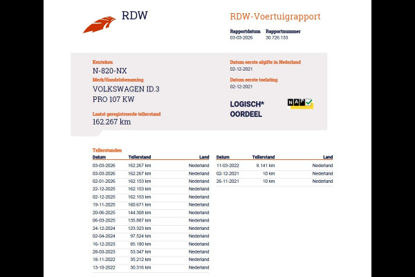 Volkswagen ID.3 Pro 62kWh SOH 91% Adaptive Cruise Navi-Pro Ecc Apple Carplay Android Auto Stoel+Stuurverwarming Led Pdc Lmv 18" Keyless start Rijstrooksensor Comfort Pakket Style Interieur Pakket Bluetooth Draadloze telefoonlader DAB 1e Eigenaar Origineel Nederlandse Auto