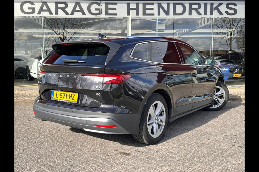 Škoda ENYAQ iV 80 | SOH: nnb | Panorama | Havana Leder | Trekhaak | Blindspot | Memory Seat |