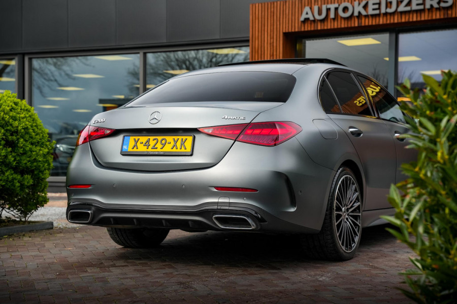 Mercedes-Benz C-Klasse 200 4MATIC AMG Line Burmester Panodak Ambient 360 Camera Dode Hoek Keyless