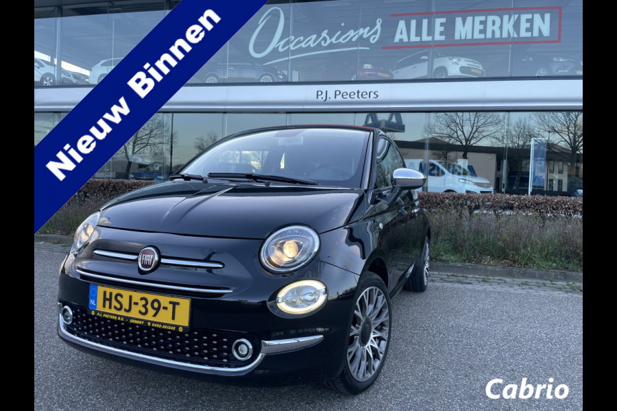 Fiat 500C 1.2 Lounge Airco - Apple carplay - Cruise control - Parkeersensor achter - Navigatiesysteem - Radio - Bluetooth - Licht metalen velgen 16 inch - Start/stop systeem - Elektrische ramen voor - Led dagverl
