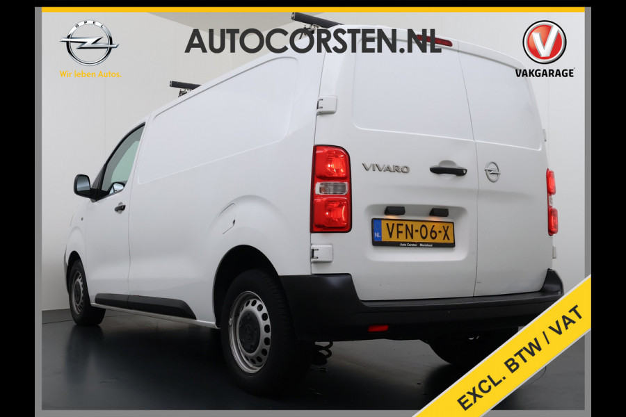 Opel Vivaro 2.0D 123pk L2H1 3-Pers. EURO6 Navi Apple Carplay Android Mirror Link Airco Cruise Control Regen-Lichtsensor Bluetooth Edition Schuifdeur Betonplex Vloer Lat om Lat betimmering Achterdeuren Origineel Nederlandse Auto