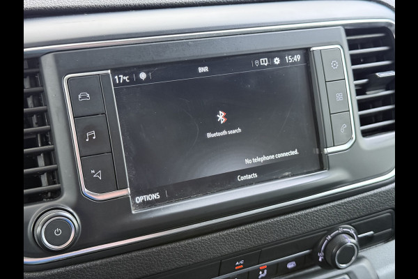 Opel Vivaro 2.0D 123pk L2H1 3-Pers. EURO6 Navi Apple Carplay Android Mirror Link Airco Cruise Control Regen-Lichtsensor Bluetooth Edition Schuifdeur Betonplex Vloer Lat om Lat betimmering Achterdeuren Origineel Nederlandse Auto