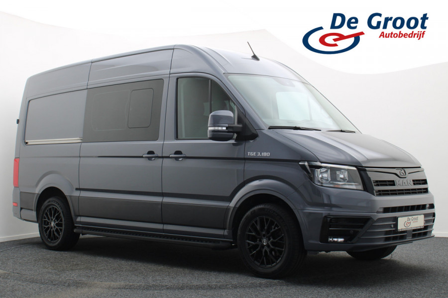 MAN TGE 35 2.0 TDI L3H3 DSG DC 7-persoons Climate, Camera, Cruise, Apple Carplay, PDC, DAB, Trekhaak, 18''