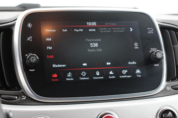 Fiat 500 1.0 Hybrid Sport Connect Navigatie Apple Carplay/Android Auto Half Lederen Bekleding Airco Dab Led Cruise Control Lichtmetalen Velgen