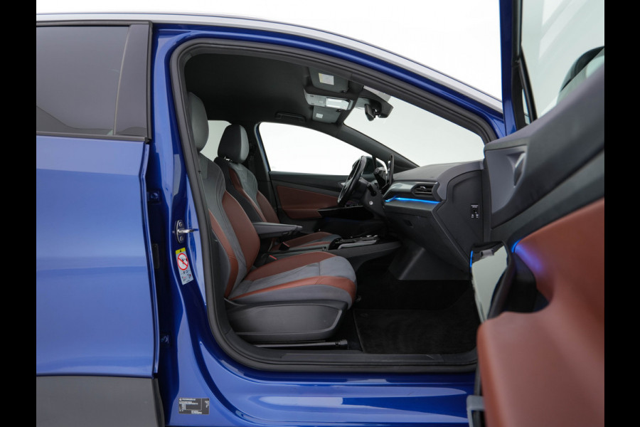 Volkswagen ID.4 First 77 kWh [ 3-Fase-11kW ] {SOH-83%} (INCL-BTW) *LEATHER-MICROFIBRE | FULL-LED | CRUISE | HEATED-COMFORTSEATS | DIGI-COCKPIT | AMBIENTLIGHT | NAVI-FULLMAP | PDC | TOWBAR | PRIVACY-GLASS | CAMERA | 20''ALU*