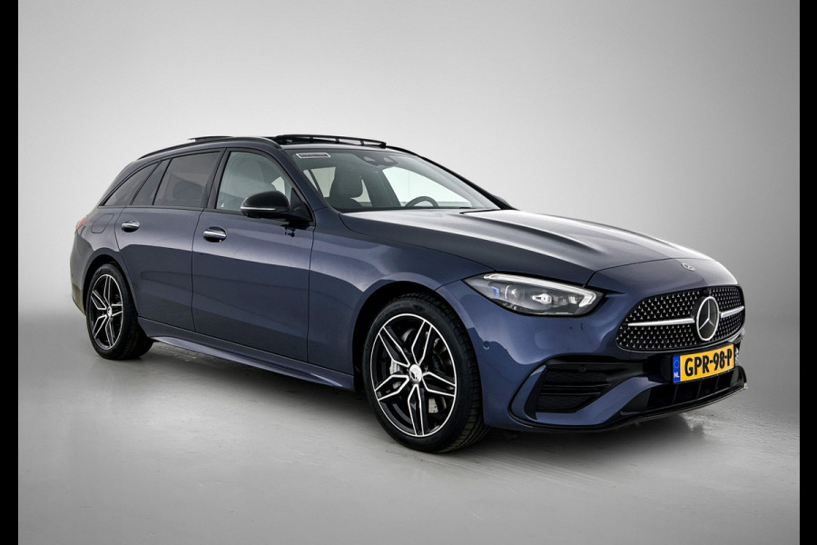 Mercedes-Benz C-Klasse Estate 300 e AMG Plug-In Hybride AMG Line | Night Pakket | Panorama Schuif-Kanteldak | Trekaak | Parkeerpakket met 360°-camera. Inclusief 24 maanden MB Certified garantie voor Europa.