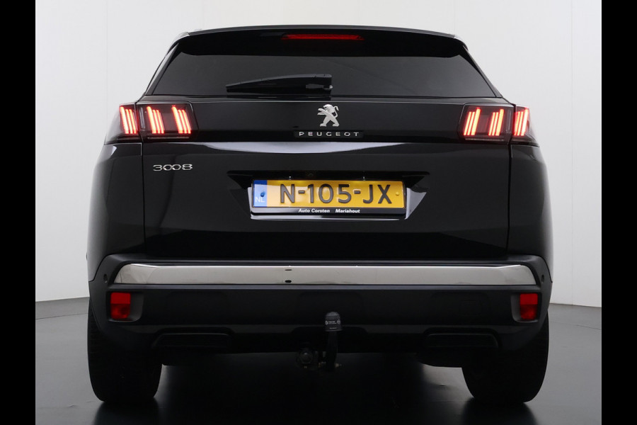 Peugeot 3008 1.2T 131PK AUT. Trekhaak 360°Camera 1/2 Leer 18" Navi Ecc Apple Carplay Android Connected-Apps Cruise Control Pdc Blue Premium Keyless Elek.Achterklep Privacy Glas BordHerkenning Lane Assist Led Lmv 18" Regen-Lichtsensor Bluetooth 1.400KG Trekgewicht Dealeronderhouden, laatste-Beurt-93.400km Origineel Nederlandse Auto 1400kg trekvermogen