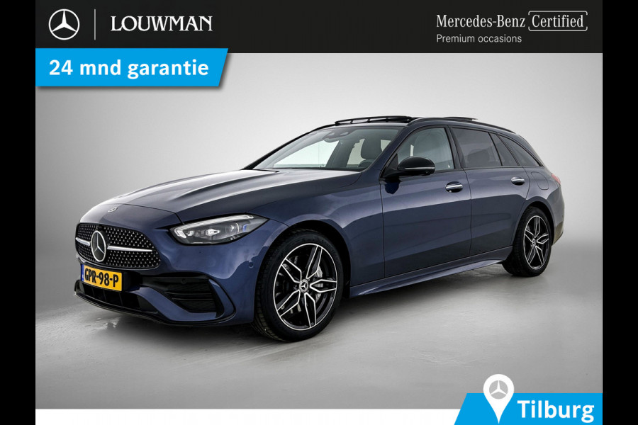 Mercedes-Benz C-Klasse Estate 300 e AMG Plug-In Hybride AMG Line | Night Pakket | Panorama Schuif-Kanteldak | Trekaak | Parkeerpakket met 360°-camera. Inclusief 24 maanden MB Certified garantie voor Europa.