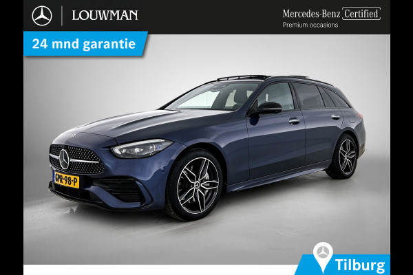 Mercedes-Benz C-Klasse Estate 300 e AMG Plug-In Hybride AMG Line | Night Pakket | Panorama Schuif-Kanteldak | Trekaak | Parkeerpakket met 360°-camera. Inclusief 24 maanden MB Certified garantie voor Europa.