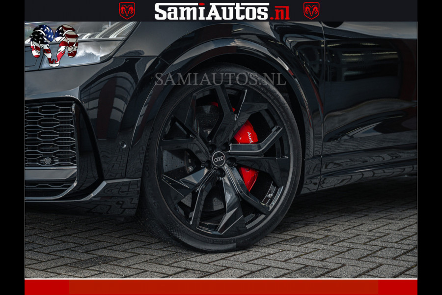 Audi RS Q8 RSQ8 BLACK OPS | 600PK 4.0 V8 TFSI QUATTRO | HUD | 4 WIELBESTURING | 23 INCH AUDI SPORT WHEELS | RS BEKLEDING ZWART | PANO | SOF BANG & OLUFSEN | PANORAMA DAK | De Lamborghini Urus en Audi RS Q8 zijn beide supersnelle SUV's met dezelfde basis (4.0L V8 twin-turbo motor van de VW Group)