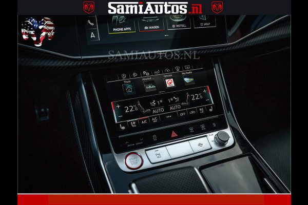 Audi RS Q8 RSQ8 BLACK OPS | 600PK 4.0 V8 TFSI QUATTRO | HUD | 4 WIELBESTURING | 23 INCH AUDI SPORT WHEELS | RS BEKLEDING ZWART | PANO | SOF BANG & OLUFSEN | PANORAMA DAK | De Lamborghini Urus en Audi RS Q8 zijn beide supersnelle SUV's met dezelfde basis (4.0L V8 twin-turbo motor van de VW Group)