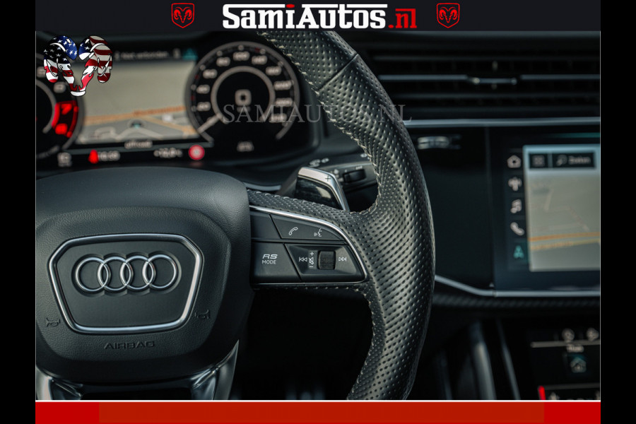 Audi RS Q8 RSQ8 BLACK OPS | 600PK 4.0 V8 TFSI QUATTRO | HUD | 4 WIELBESTURING | 23 INCH AUDI SPORT WHEELS | RS BEKLEDING ZWART | PANO | SOF BANG & OLUFSEN | PANORAMA DAK | De Lamborghini Urus en Audi RS Q8 zijn beide supersnelle SUV's met dezelfde basis (4.0L V8 twin-turbo motor van de VW Group)