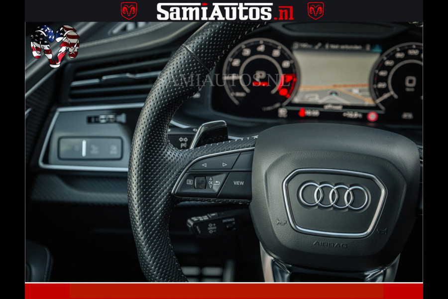 Audi RS Q8 RSQ8 BLACK OPS | 600PK 4.0 V8 TFSI QUATTRO | HUD | 4 WIELBESTURING | 23 INCH AUDI SPORT WHEELS | RS BEKLEDING ZWART | PANO | SOF BANG & OLUFSEN | PANORAMA DAK | De Lamborghini Urus en Audi RS Q8 zijn beide supersnelle SUV's met dezelfde basis (4.0L V8 twin-turbo motor van de VW Group)