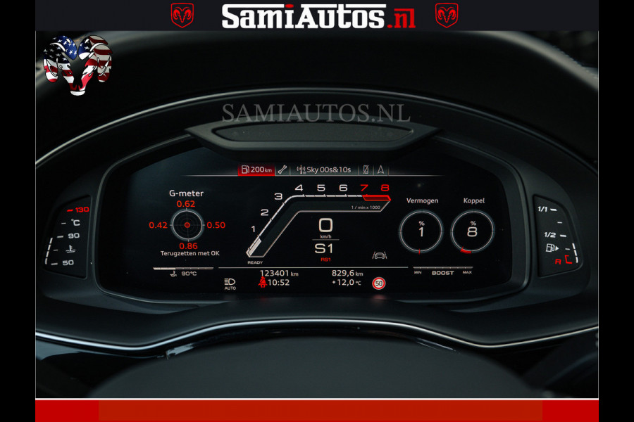 Audi RS Q8 RSQ8 BLACK OPS | 600PK 4.0 V8 TFSI QUATTRO | HUD | 4 WIELBESTURING | 23 INCH AUDI SPORT WHEELS | RS BEKLEDING ZWART | PANO | SOF BANG & OLUFSEN | PANORAMA DAK | De Lamborghini Urus en Audi RS Q8 zijn beide supersnelle SUV's met dezelfde basis (4.0L V8 twin-turbo motor van de VW Group)