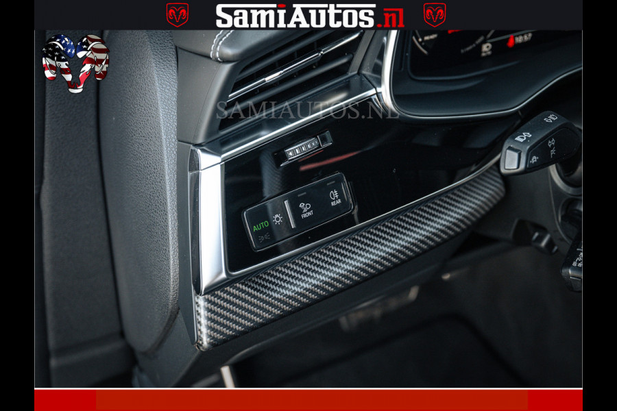 Audi RS Q8 RSQ8 BLACK OPS | 600PK 4.0 V8 TFSI QUATTRO | HUD | 4 WIELBESTURING | 23 INCH AUDI SPORT WHEELS | RS BEKLEDING ZWART | PANO | SOF BANG & OLUFSEN | PANORAMA DAK | De Lamborghini Urus en Audi RS Q8 zijn beide supersnelle SUV's met dezelfde basis (4.0L V8 twin-turbo motor van de VW Group)