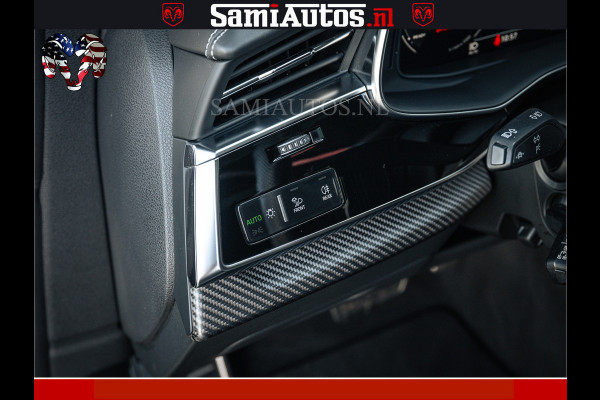 Audi RS Q8 RSQ8 BLACK OPS | 600PK 4.0 V8 TFSI QUATTRO | HUD | 4 WIELBESTURING | 23 INCH AUDI SPORT WHEELS | RS BEKLEDING ZWART | PANO | SOF BANG & OLUFSEN | PANORAMA DAK | De Lamborghini Urus en Audi RS Q8 zijn beide supersnelle SUV's met dezelfde basis (4.0L V8 twin-turbo motor van de VW Group)