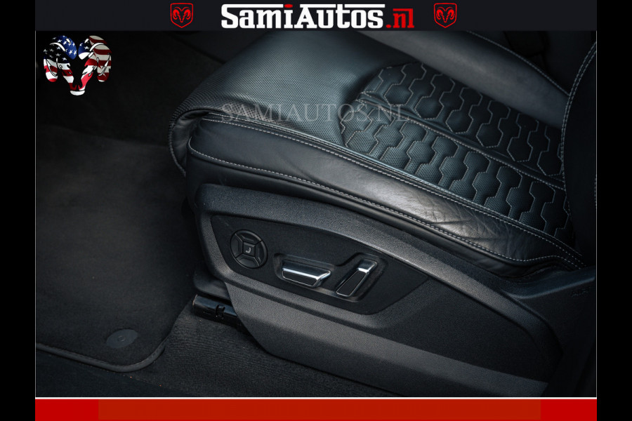 Audi RS Q8 RSQ8 BLACK OPS | 600PK 4.0 V8 TFSI QUATTRO | HUD | 4 WIELBESTURING | 23 INCH AUDI SPORT WHEELS | RS BEKLEDING ZWART | PANO | SOF BANG & OLUFSEN | PANORAMA DAK | De Lamborghini Urus en Audi RS Q8 zijn beide supersnelle SUV's met dezelfde basis (4.0L V8 twin-turbo motor van de VW Group)