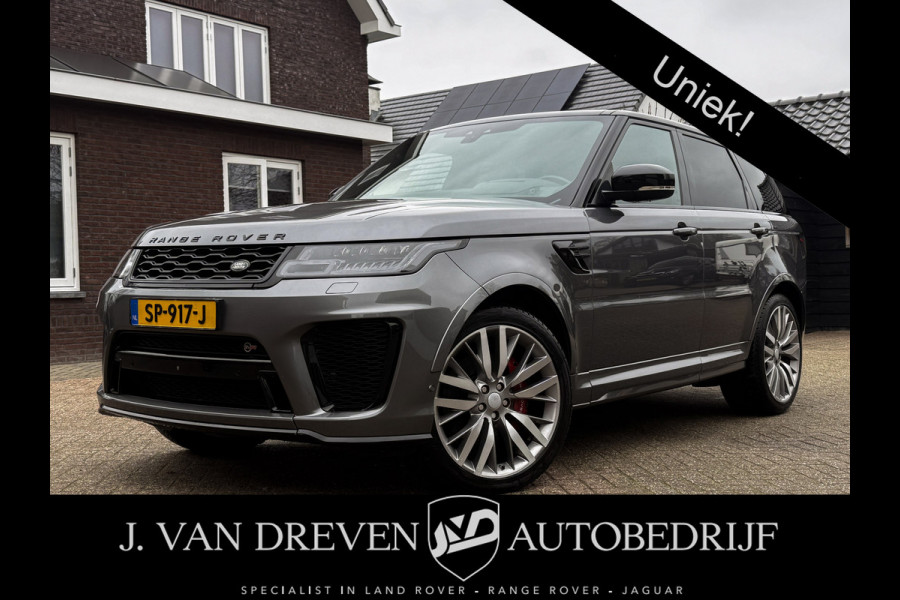 Land Rover Range Rover Sport 5.0 V8 SC SVR 576 PK ! Facelift ! Carbon ! Pano, Cruis, Airco, Stoelverw voor + achter!