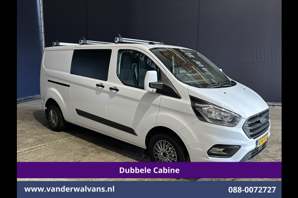 Ford Transit Custom 2.0 TDCI 130pk L2H1 Dubbele Cabine Euro6 Airco | 6-Zits | Camera | LED | Cruisecontrol | 2800kg Trekhaak Android Auto, Verwarmde voorruit, Stoelverwarming, Parkeersensoren, Dakdragers