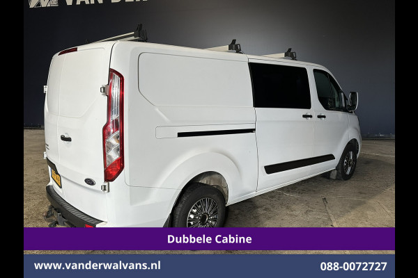 Ford Transit Custom 2.0 TDCI 130pk L2H1 Dubbele Cabine Euro6 Airco | 6-Zits | Camera | LED | Cruisecontrol | 2800kg Trekhaak Android Auto, Verwarmde voorruit, Stoelverwarming, Parkeersensoren, Dakdragers