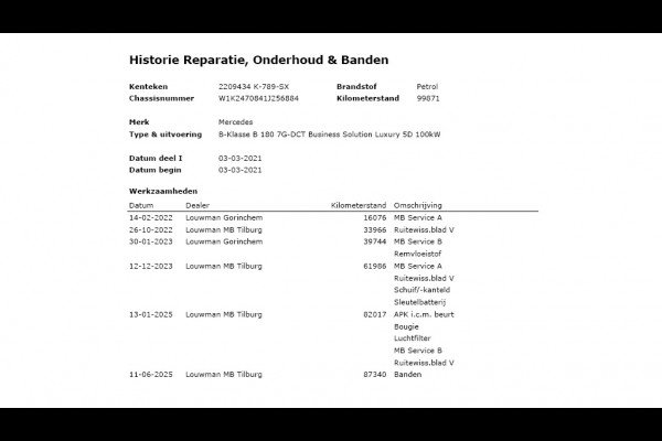 Mercedes-Benz B-Klasse 180T AUT-7 Luxury Pano-Dak Elektr+Leer+Geheugen+Verwarmd-Comfort-Stoel Navi Camera Apple Carplay Android Elek.Stoelen+Memory+Ver Elek.Achterklep Widescreen Park-Assist Break-Assist cockpit Premium+ Smartphone-integratie Dodehoekassistent DAB Bluetooth Led Lmv Keyless Go Easy-pack 1e Eigenaar Dealeronderhouden Zeer Compleet Origineel Nederlandse Auto 1.400kg trekvermogen € 44.000,- nieuw