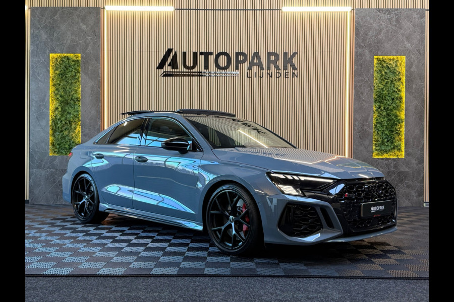 Audi RS3 Limousine GERESERVEERD 2.5 TFSI RS 3 quattro|PANO|MASSAGE|B&O|ACC|MEMORY|CARPLAY|DEALER ONDERHOUDEN|KEMORA GREY|400PK|