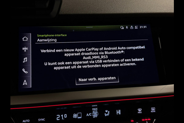 Audi RS3 Limousine GERESERVEERD 2.5 TFSI RS 3 quattro|PANO|MASSAGE|B&O|ACC|MEMORY|CARPLAY|DEALER ONDERHOUDEN|KEMORA GREY|400PK|