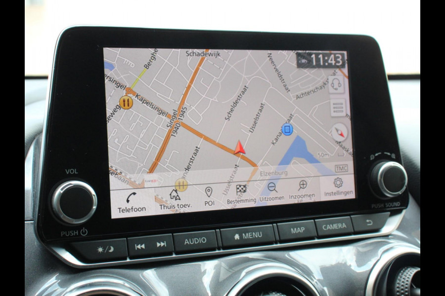 Nissan Juke 1.0 DIG-T N-Connecta Climate control Cruise control Achteruitrijcamera Keyless Navigatie LED Verwarmde voorstoelen Verwarmd stuurwiel Parkeersensoren Apple Carplay/ Android Auto