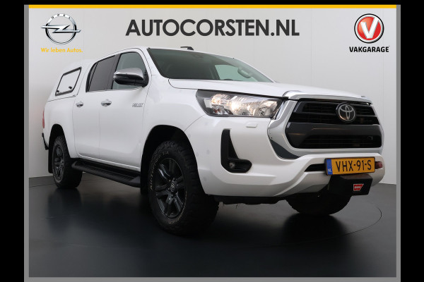 Toyota Hilux 2.4 D-4D 4WD AUT-6 Double Cab Professional Lier Canopy Hardtop (Huif) Trekhaak Navi* via Apple Carplay Android Auto Ecc Camera A Lane Assist Inbouw Kasten Bluetooth AWD EURO6 400Nm *3.500kg Trekvermogen* 1e Eigenaar Dealeronderhouden Origineel Nederlandse Auto