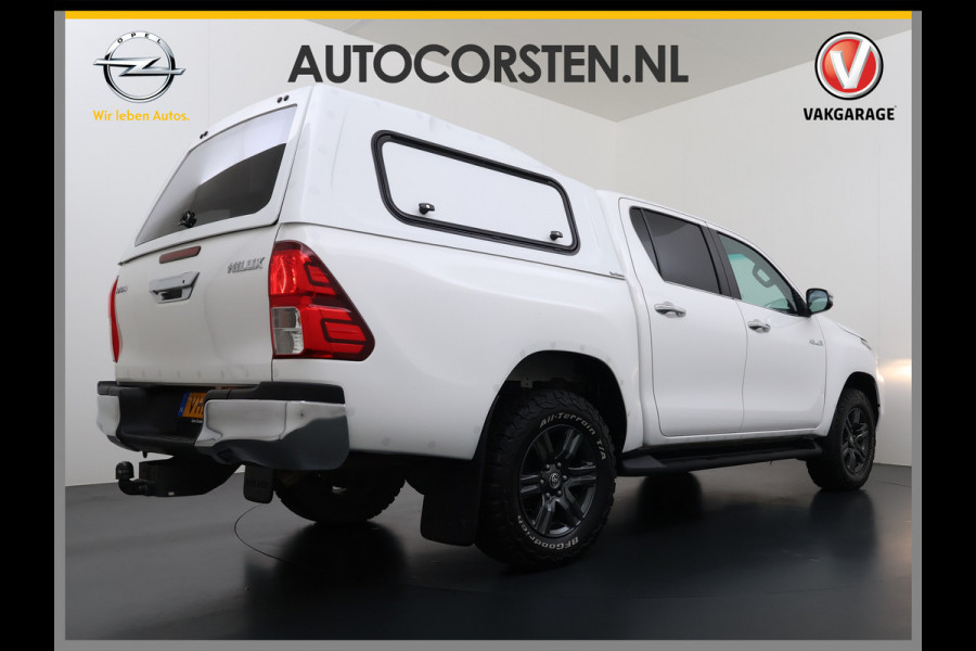 Toyota Hilux 2.4 D-4D 4WD AUT-6 Double Cab Professional Lier Canopy Hardtop (Huif) Trekhaak Navi* via Apple Carplay Android Auto Ecc Camera A Lane Assist Inbouw Kasten Bluetooth AWD EURO6 400Nm *3.500kg Trekvermogen* 1e Eigenaar Dealeronderhouden Origineel Nederlandse Auto