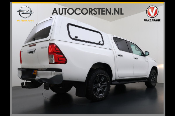 Toyota Hilux 2.4 D-4D 4WD AUT-6 Double Cab Professional Lier Canopy Hardtop (Huif) Trekhaak Navi* via Apple Carplay Android Auto Ecc Camera A Lane Assist Inbouw Kasten Bluetooth AWD EURO6 400Nm *3.500kg Trekvermogen* 1e Eigenaar Dealeronderhouden Origineel Nederlandse Auto