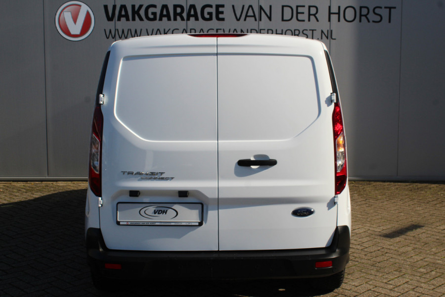 Ford Transit Connect 1.0-100pk Ecoboost Lengte 2 Trend. Dames, heren ondernemers èn particulieren LET OP, UNIEK: 100pk benzine uitv. ! Airco, beklede laadruimte, schuifdeur re., spiegels verwarmb., telefoonvoorb., pdc achter, 4x all season banden etc.