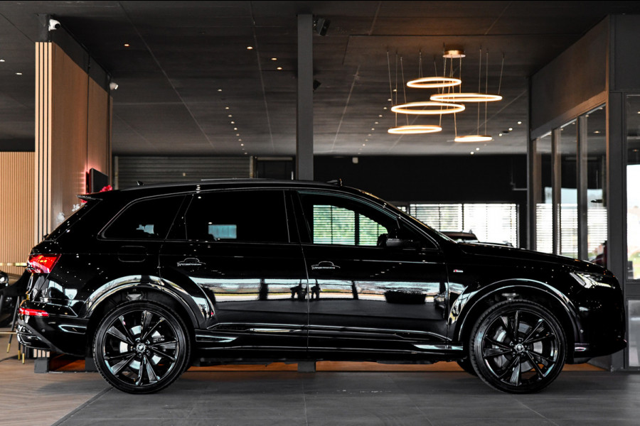 Audi Q7 55 TFSI e quattro 3x S-Line. Pano, ACC, HUD, Memory, Leder, B&O, Stuurvw, Keyless, Camera, Matrix, Sfeer, 22''!