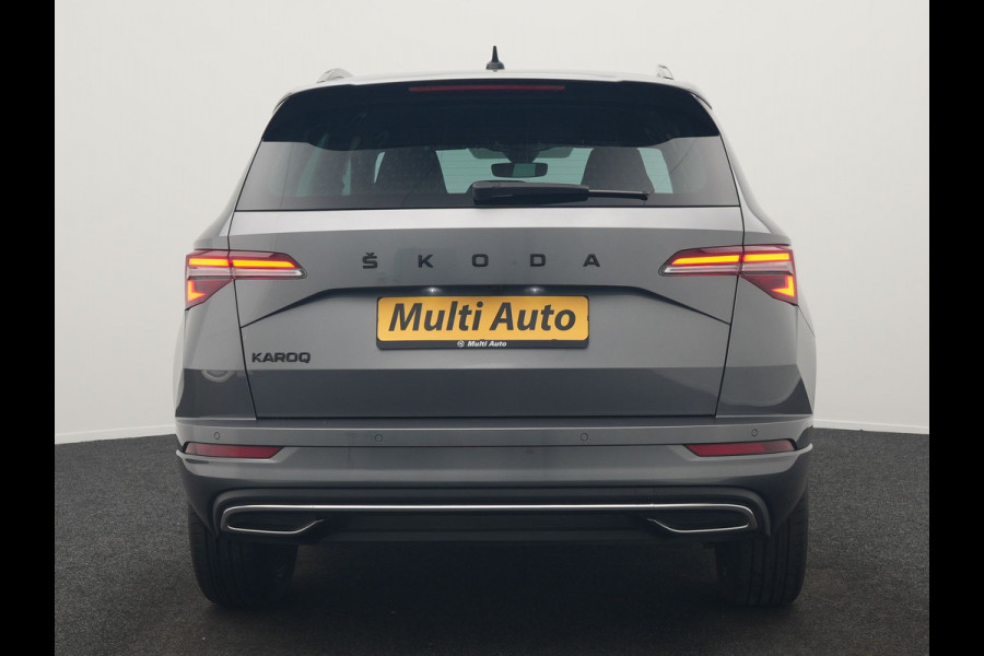 Škoda Karoq 1.5 TSI ACT Sportline Business DSG 150pk | Adaptive Cruise | Camera | Matrix LED | RS Sportstoelen Verwarmd | 18"L.M | Adaptive Onderstel | Keyless | Sfeerverlichting | Apple Carplay | Virtual | Navigatie | DAB |